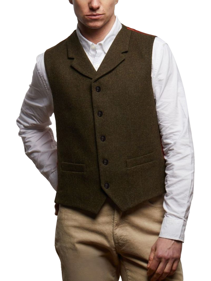 Guards London Sherwood Wool Waiscoat, Dark Green