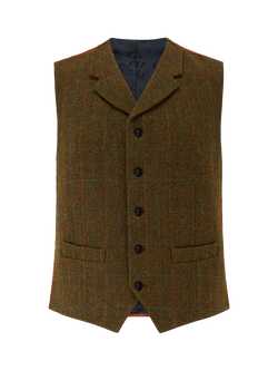 Guards London Sherwood Tweed Waistcoat, Light Brown - view 2, Light Brown