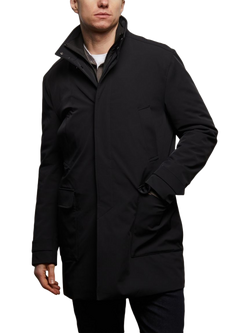 Guards London Walker Hybrid Technical Overcoat, Black - view 2, Black