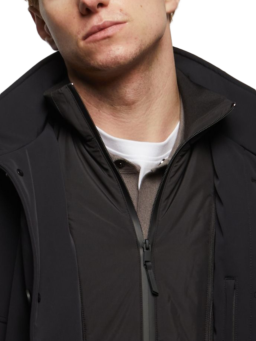 Product image 3 of 7, which shows Guards London Walker Hybrid Technical Overcoat, Black, XS Reg