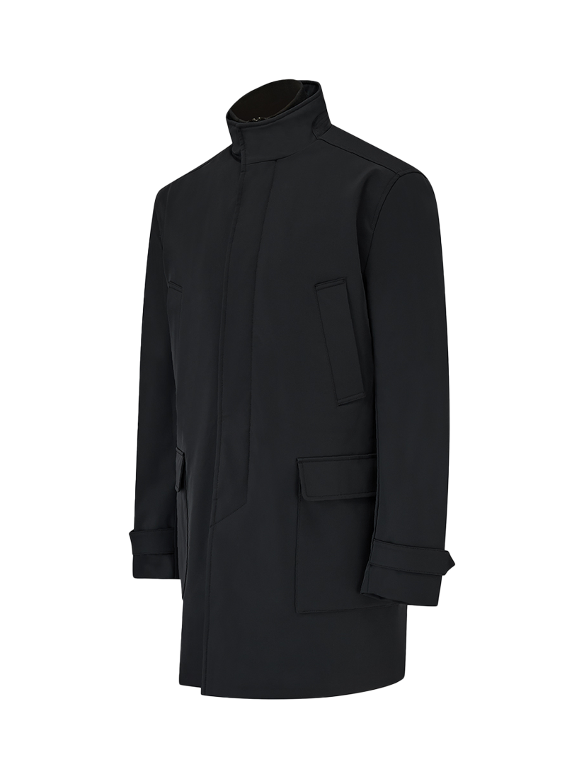 Product image 6 of 7, which shows Guards London Walker Hybrid Technical Overcoat, Black, XS Reg