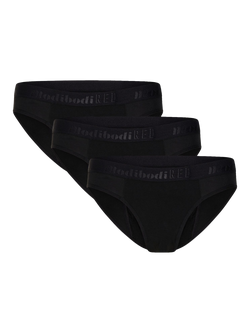Modibodi Teen Period Hipster Knickers, Moderate Absorbency, Pack of 3, Black, Black
