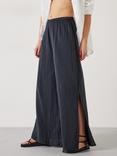 HUSH Elodie Oversized Cheesecloth Trousers, Black