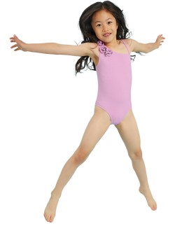 Angels by Accessorize Kids' Sparkle Corsage Swimsuit, Lilac, Lilac