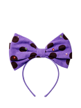 Stych Kids' Corduroy Polka Dot Crystal Alice Band, Purple