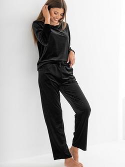 Pour Moi Velour Lounge Pyjama Set, Black