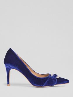 L.K.Bennett Thelma Velvet Closed Court Shoes, Imperial Blue, Imperial Blue