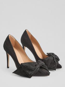 L.K.Bennett Vivi Bow Court Shoes, Black - view 2, Black