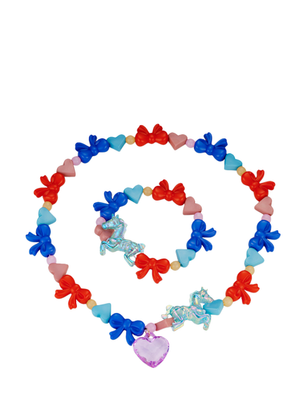 Stych Kids' Beaded Unicorn Jewellery Set, Multi, Multi