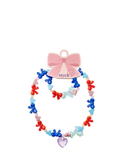 Stych Kids' Beaded Unicorn Jewellery Set, Multi - view 2, Multi