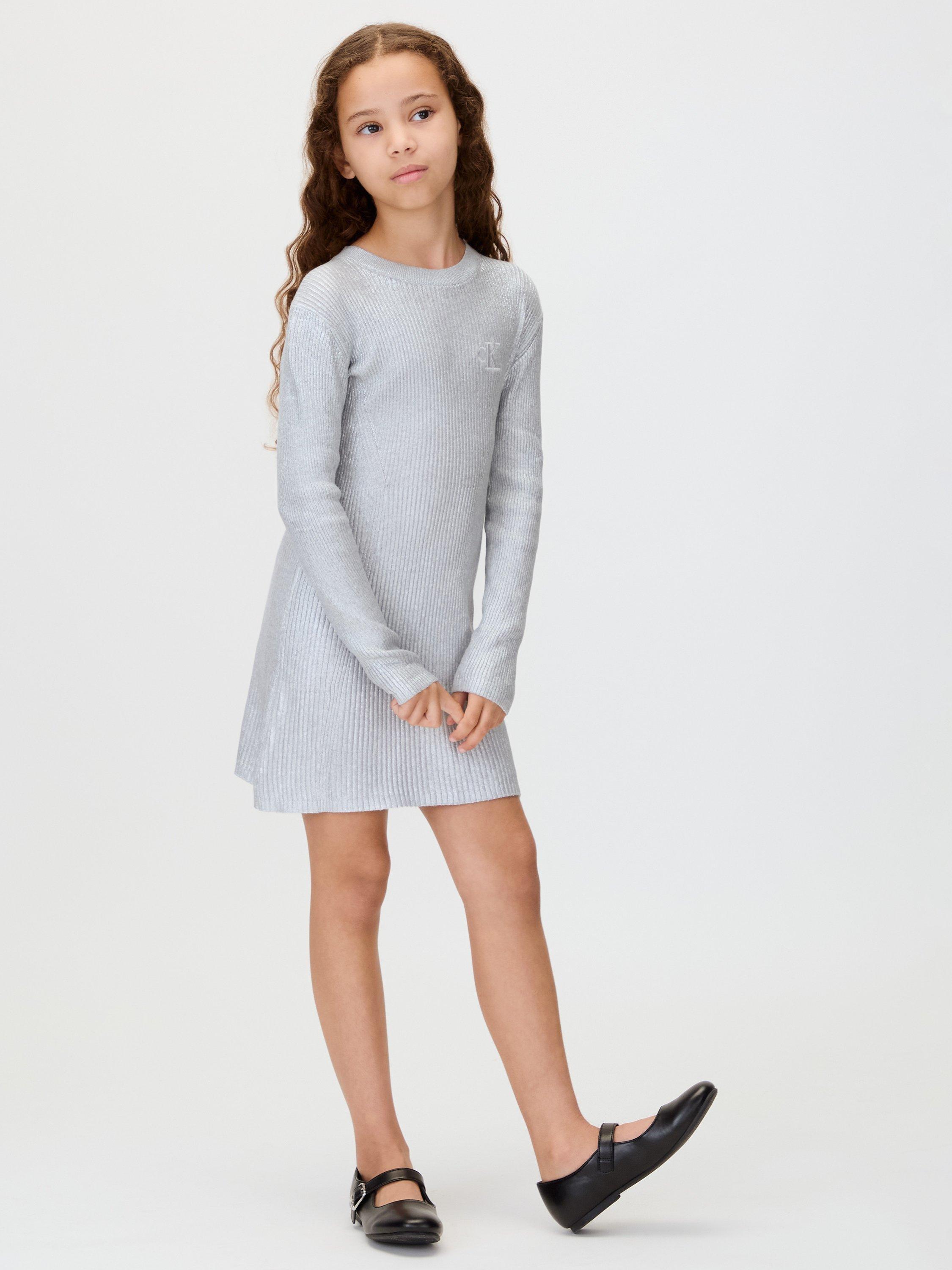 Product image 3 of 6, which shows Calvin Klein Kids' Silver Coated Dress, Silver, 8 years