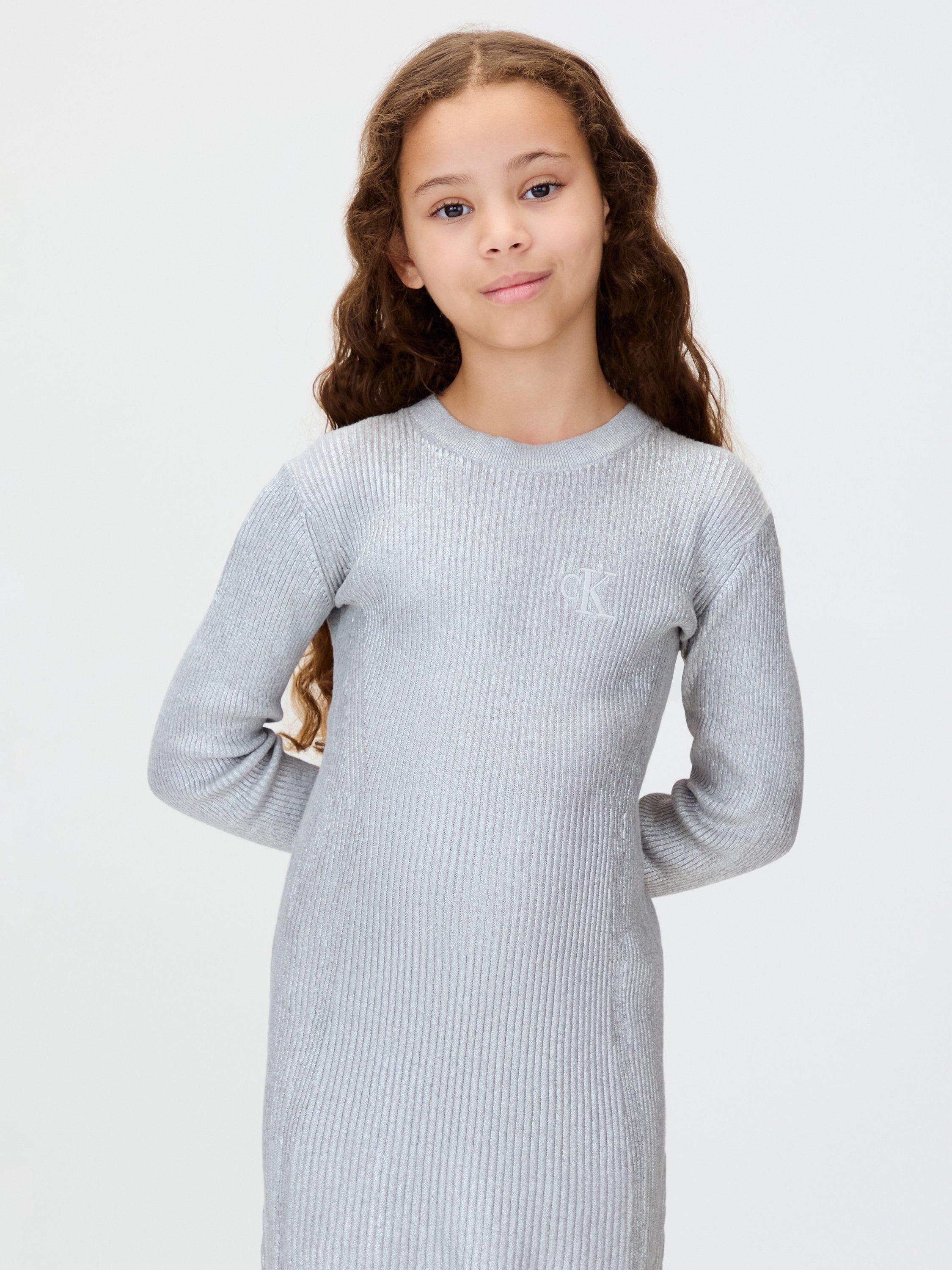 Product image 4 of 6, which shows Calvin Klein Kids' Silver Coated Dress, Silver, 8 years