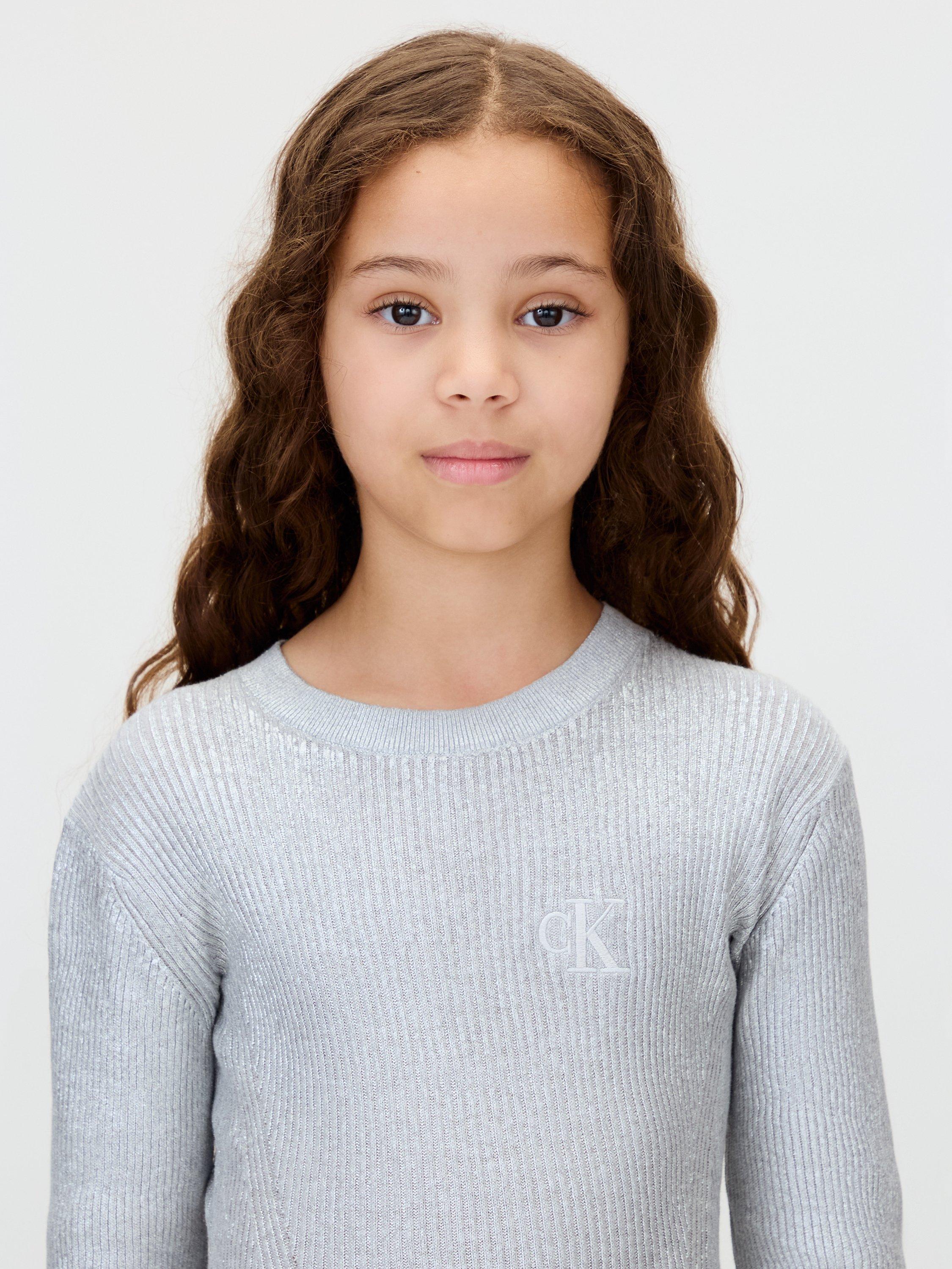 Product image 5 of 6, which shows Calvin Klein Kids' Silver Coated Dress, Silver, 8 years