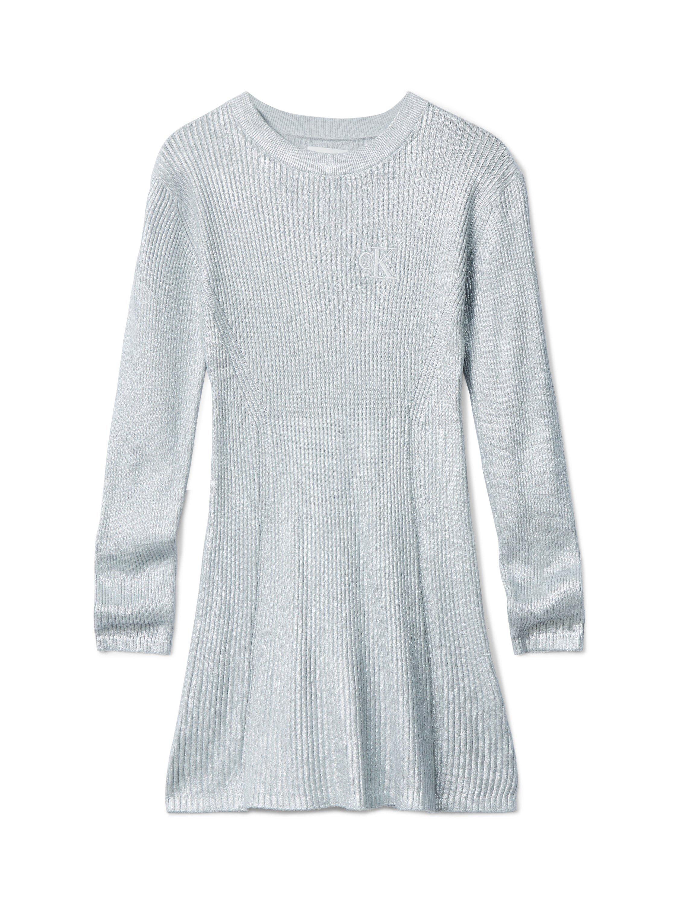 Product image 6 of 6, which shows Calvin Klein Kids' Silver Coated Dress, Silver, 8 years