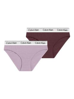 Calvin Klein Kids' Cotton Rich Bikini Briefs, Pack of 2, Multi, Multi