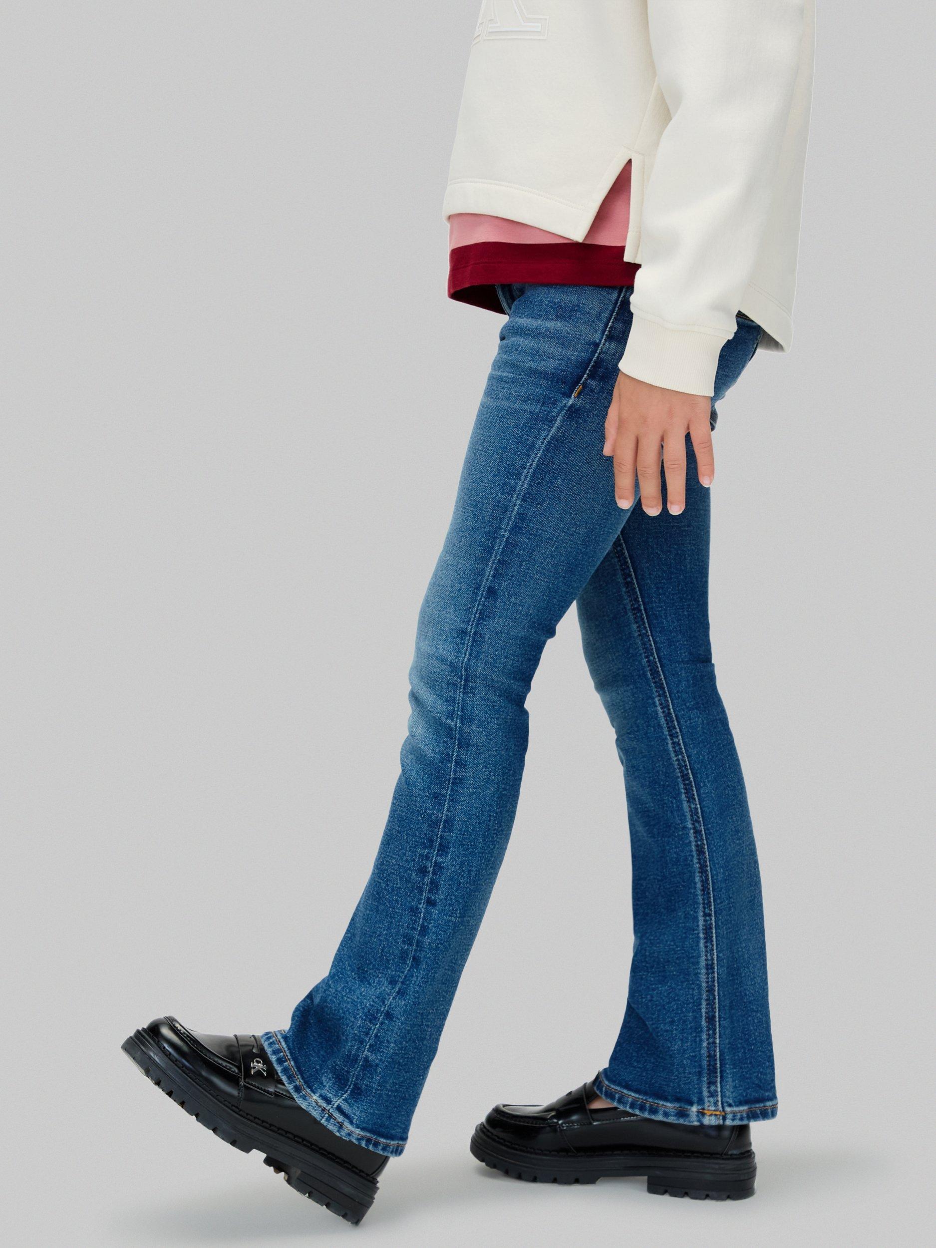 Product image 1 of 6, which shows Calvin Klein Kids' Flare Jeans, Dark Blue, 12 years