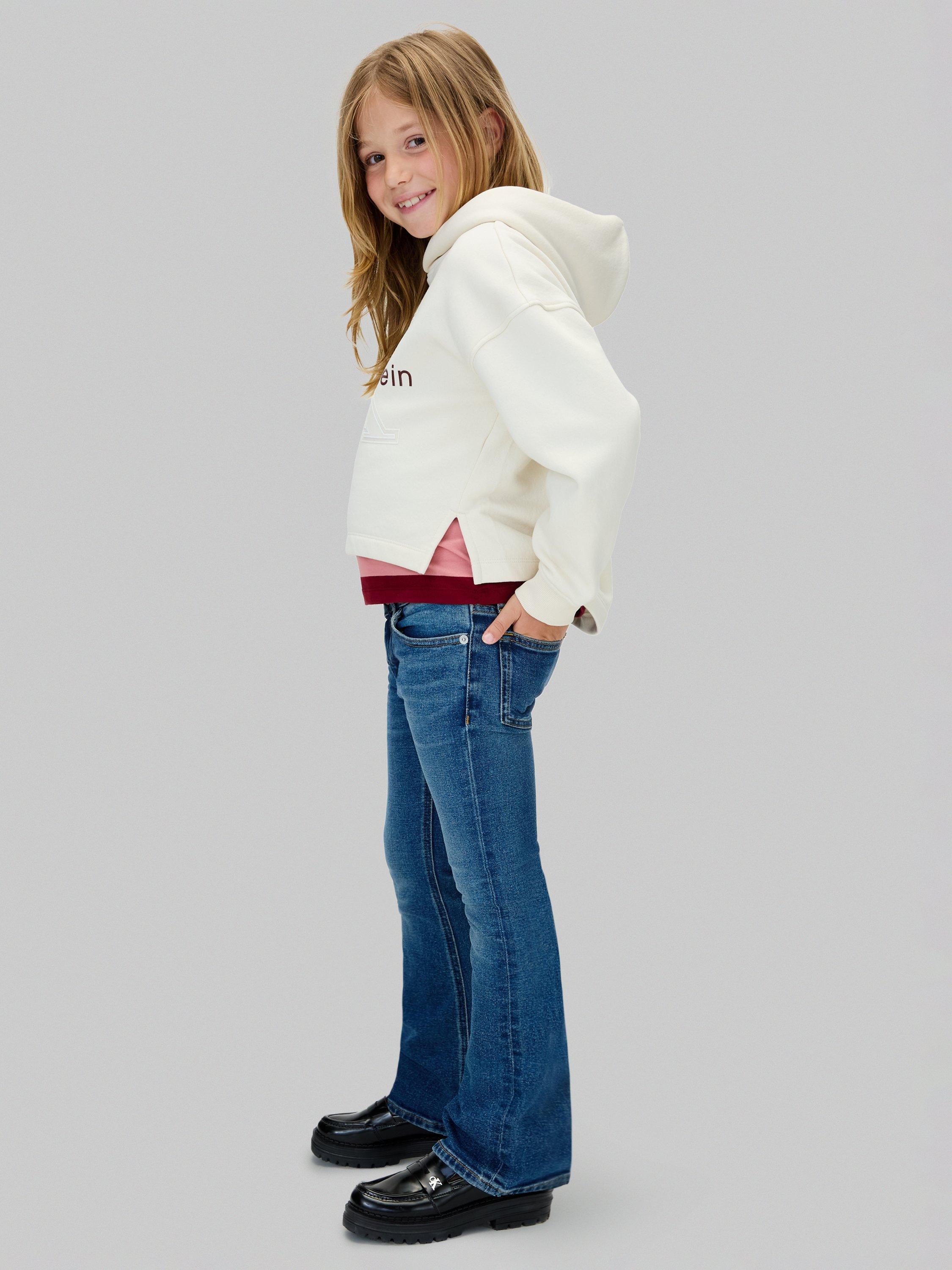 Product image 4 of 6, which shows Calvin Klein Kids' Flare Jeans, Dark Blue, 12 years
