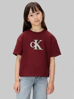 Calvin Klein Kids' CK T-Shirt, Raspberry Chocolate, Raspberry Chocolate