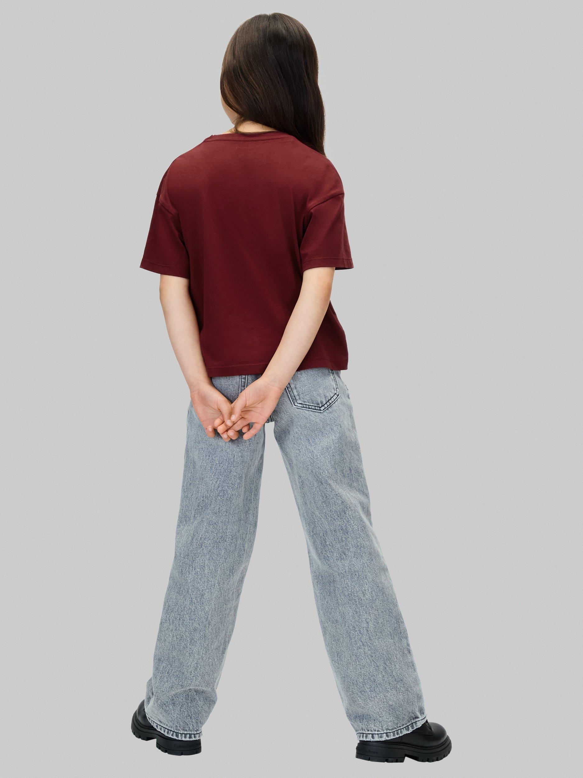 Product image 2 of 6, which shows Calvin Klein Kids' CK T-Shirt, Raspberry Chocolate, 4 years