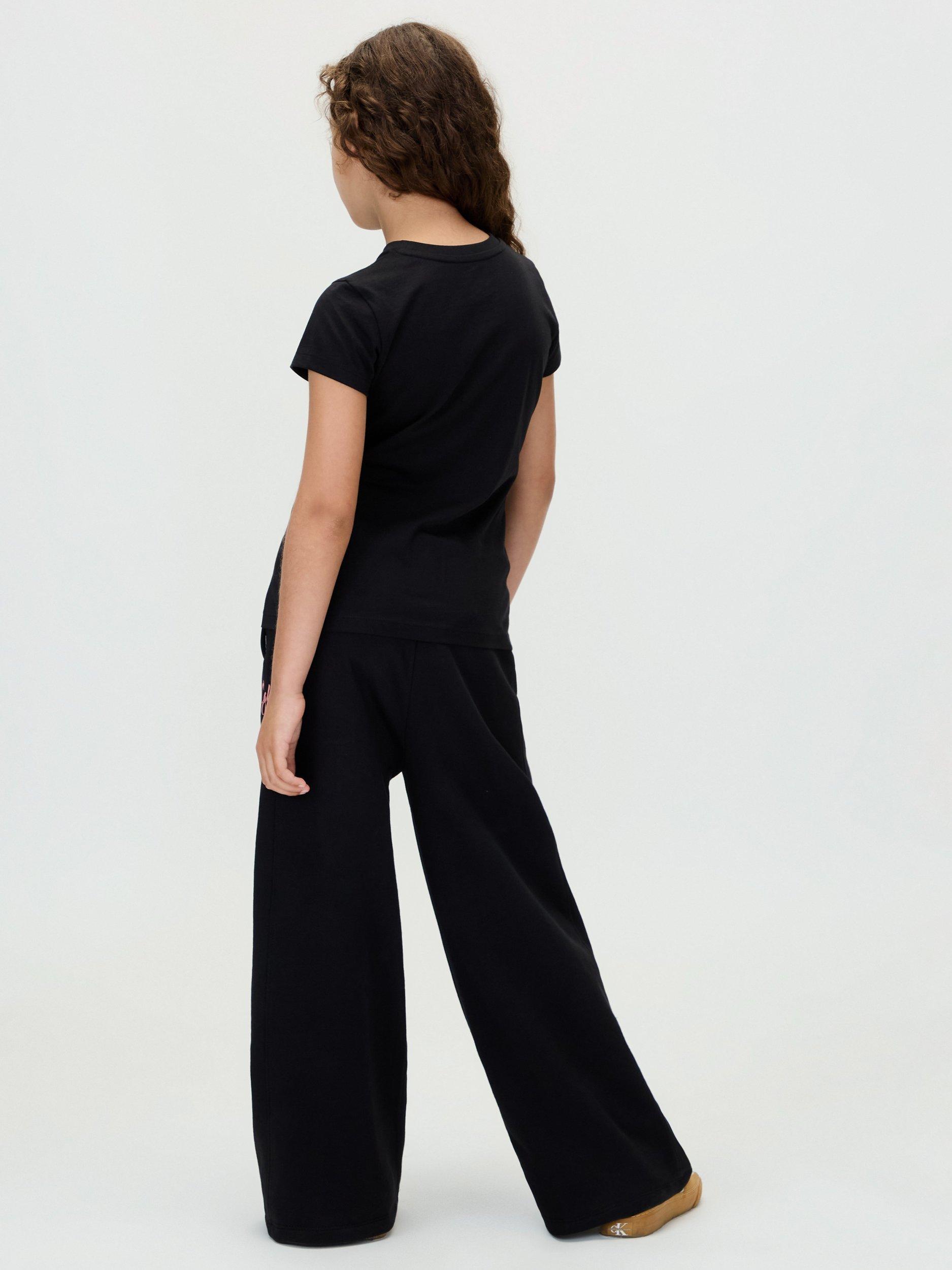 Product image 2 of 6, which shows Calvin Klein Kids' Script Logo T-Shirt, Black, 12 years