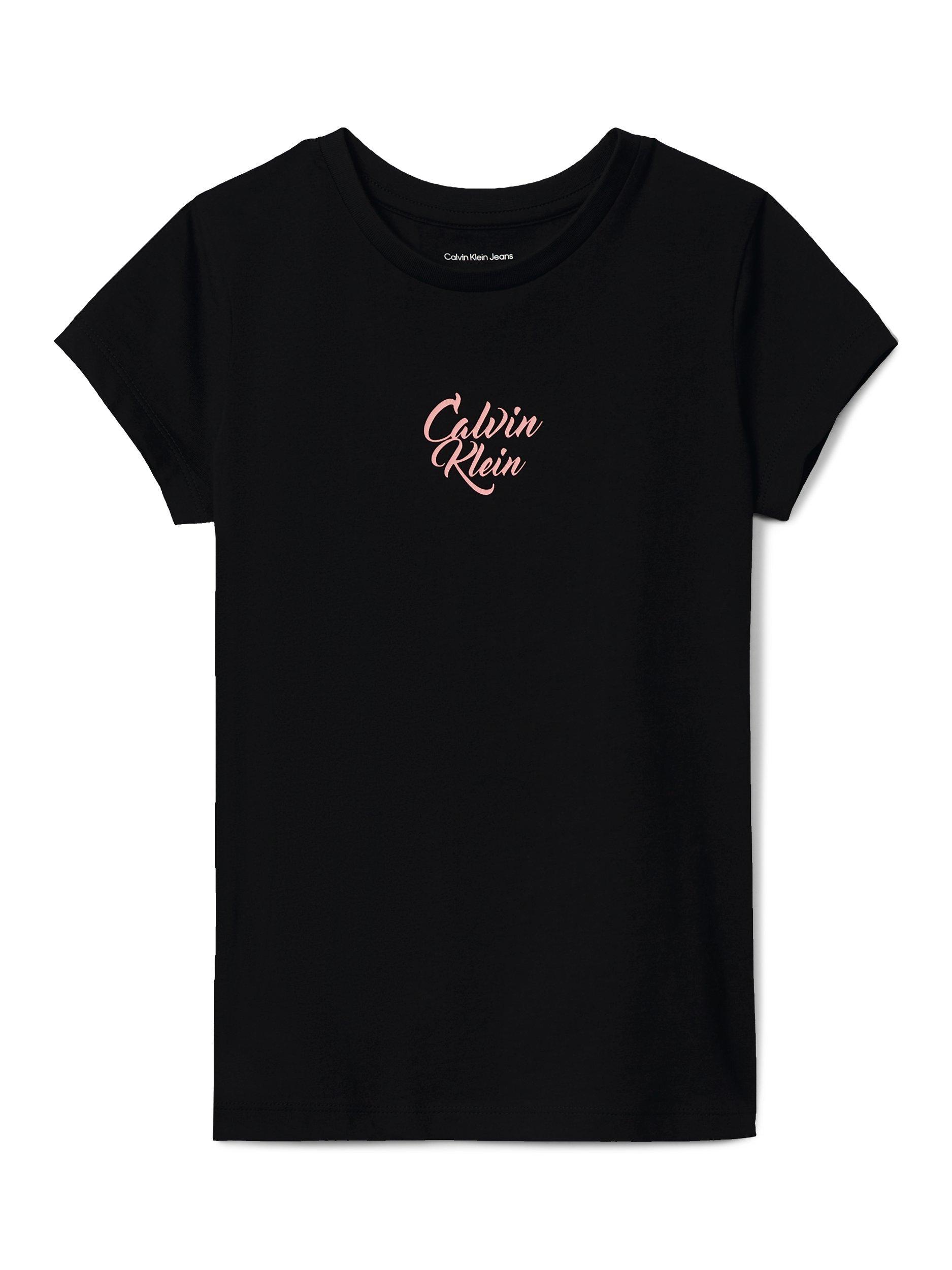 Product image 6 of 6, which shows Calvin Klein Kids' Script Logo T-Shirt, Black, 12 years