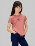 Calvin Klein Kids' Script Logo T-Shirt, Brandied Apricot