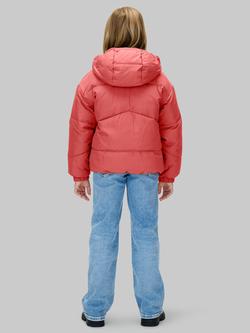 Calvin Klein Kids' Short Puffer Jacket, Brandied Apricot - view 2, Brandied Apricot