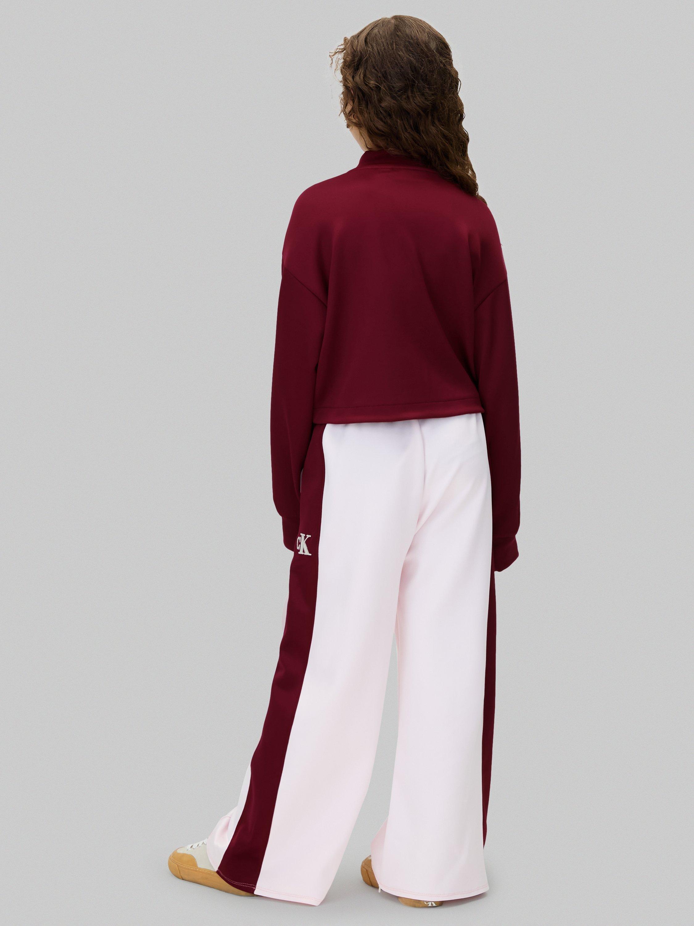 Product image 2 of 5, which shows Calvin Klein Kids' Colourblock Joggers, Light Lilac/Raspberry Chocolate, 8 years