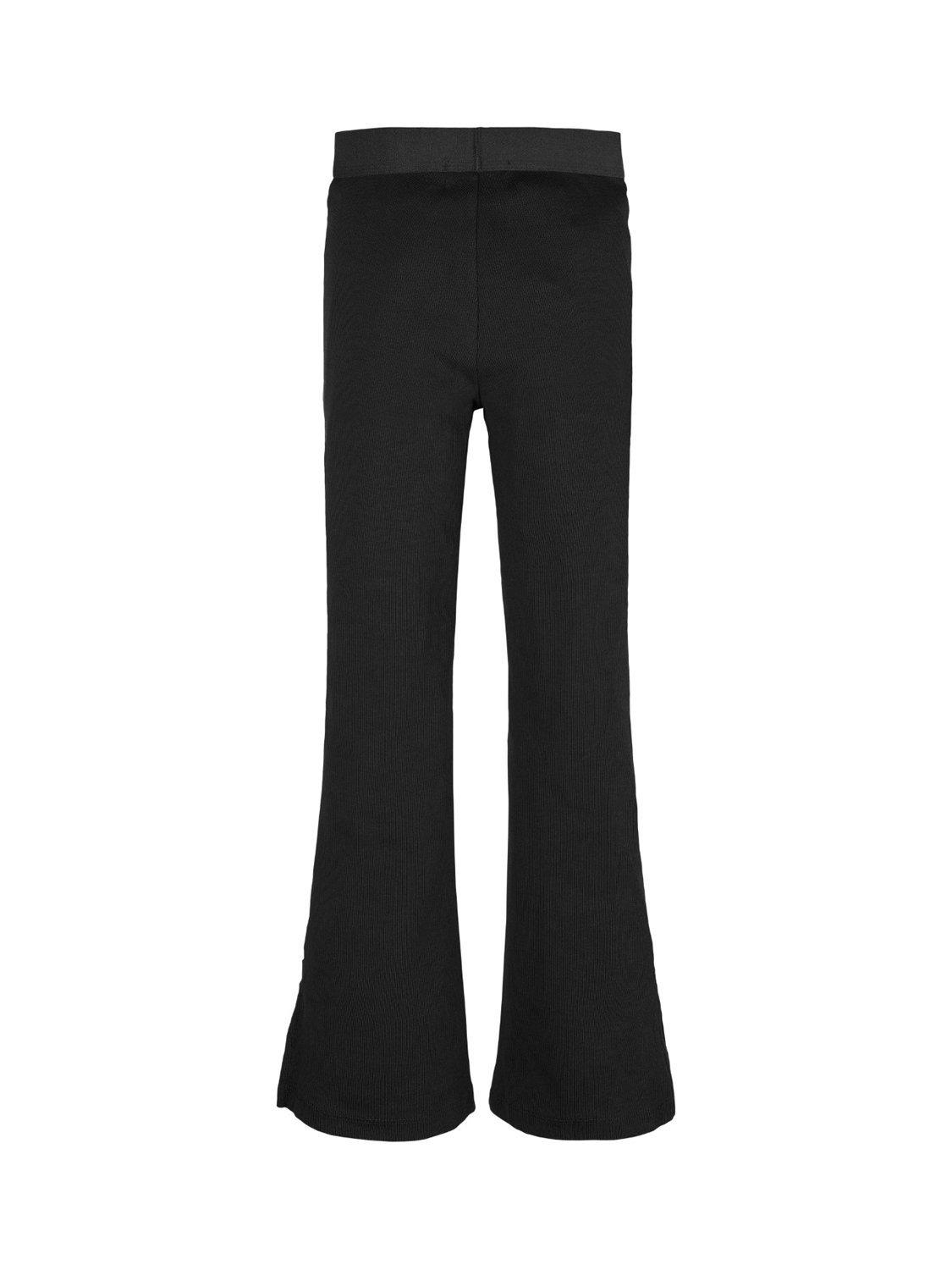 Product image 2 of 2, which shows Calvin Klein Kids' Cotton Blend Flared Trousers, Black, 6 years