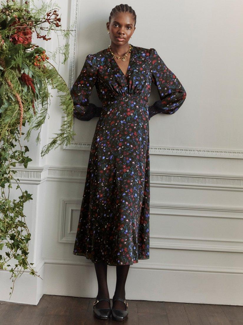 Product image 1 of 6, which shows Hobbs Clara Leather Mary Janes, Black, 4