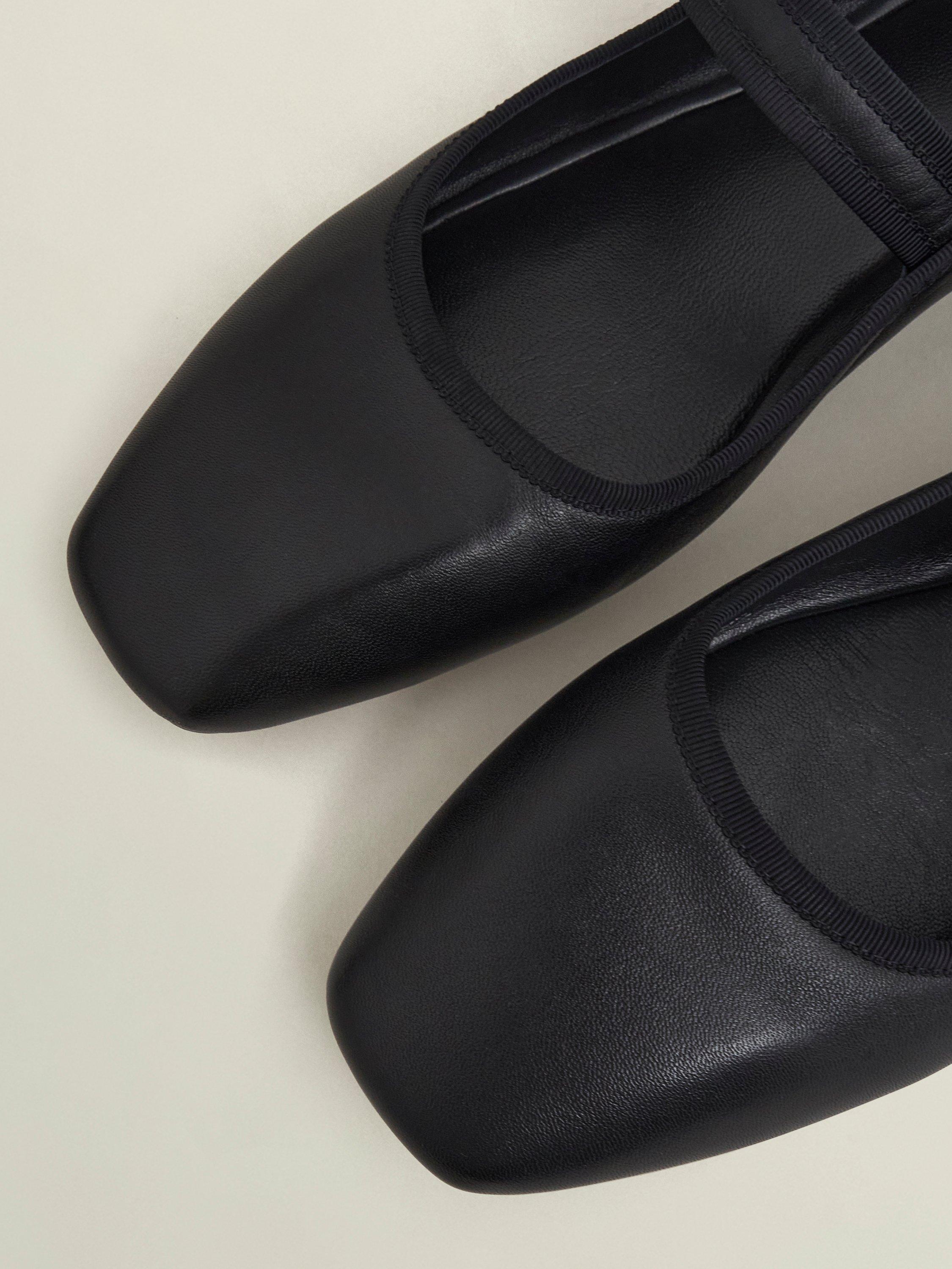 Product image 5 of 6, which shows Hobbs Clara Leather Mary Janes, Black, 4