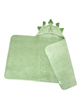 JoJo Maman Bébé Kids' Large Dinosaur Hooded Towel, Green