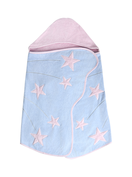 JoJo Maman Bébé Kids' Fairy Hooded Towel, Blue, Blue