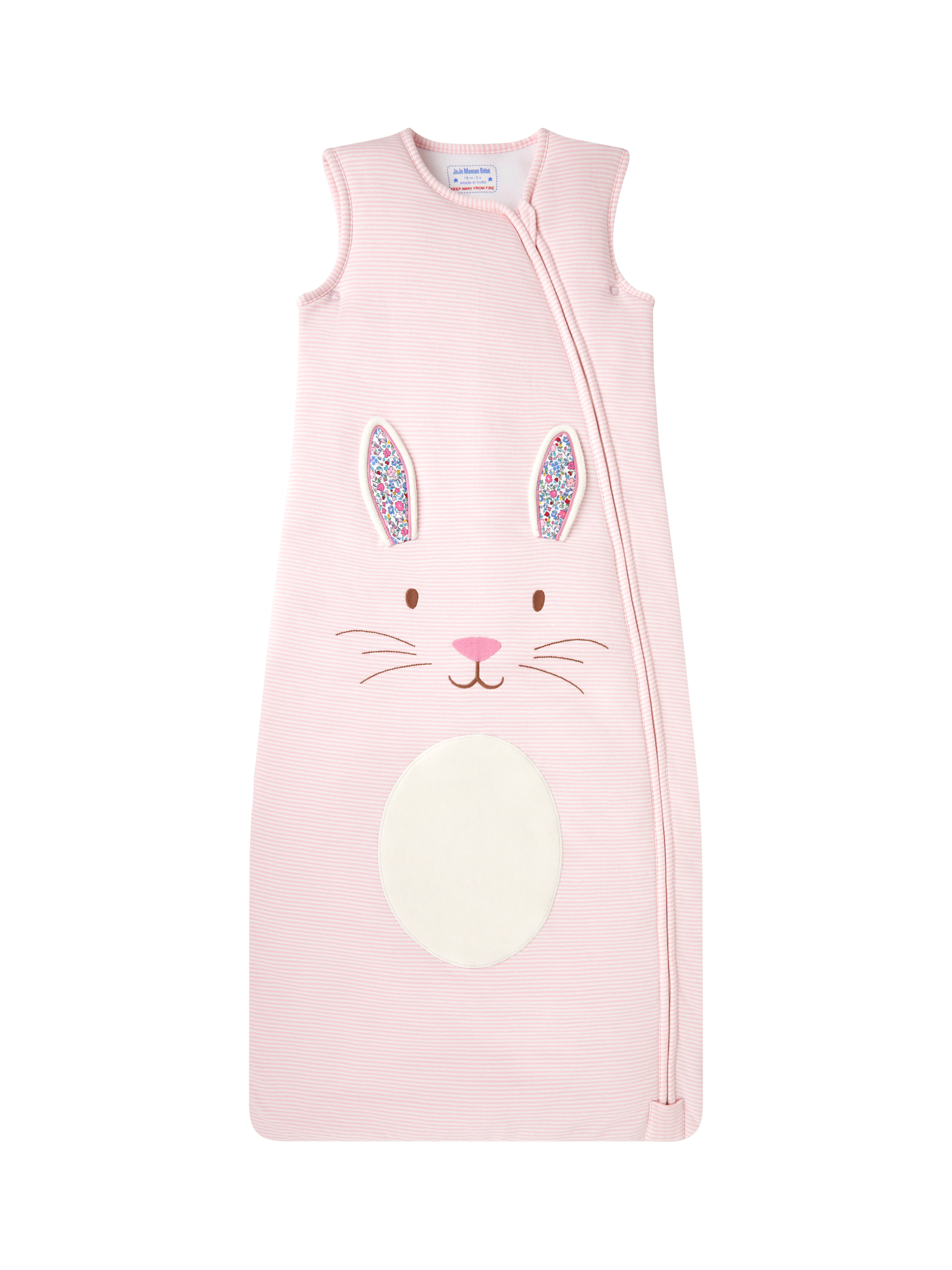 JoJo Maman Bébé Baby Cotton Bunny Appliqué Sleeping Bag,