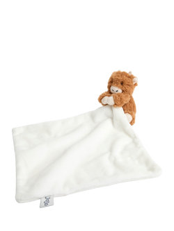 JoJo Maman Bébé Highland Cow Plush Comforter, Brown, Brown