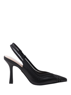 Paradox London Celestia Stiletto Heel Slingback Court Shoes, Black