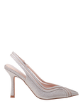 Paradox London Celestia Stiletto Heel Slingback Court Shoes, Champagne