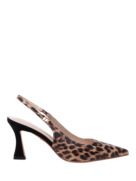 Paradox London Chantelle Slingback Court Shoes, Leopard, Leopard