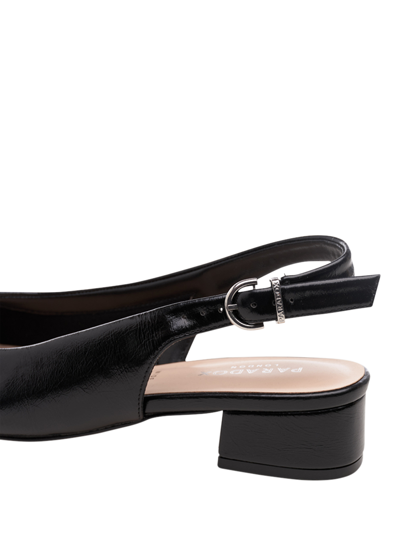 Paradox London Black Strappy Low Heel Shoes Paradox London Jocelyn