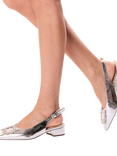 Paradox London Fortune Wide Fit Embellished Court Shoes, Silver