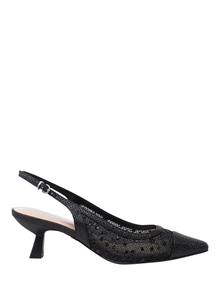 Paradox London Tamsin Kitten Heel Court Shoes, Black