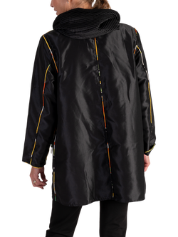 chesca Reversible Water Repellent Coat, Black - view 2, Black