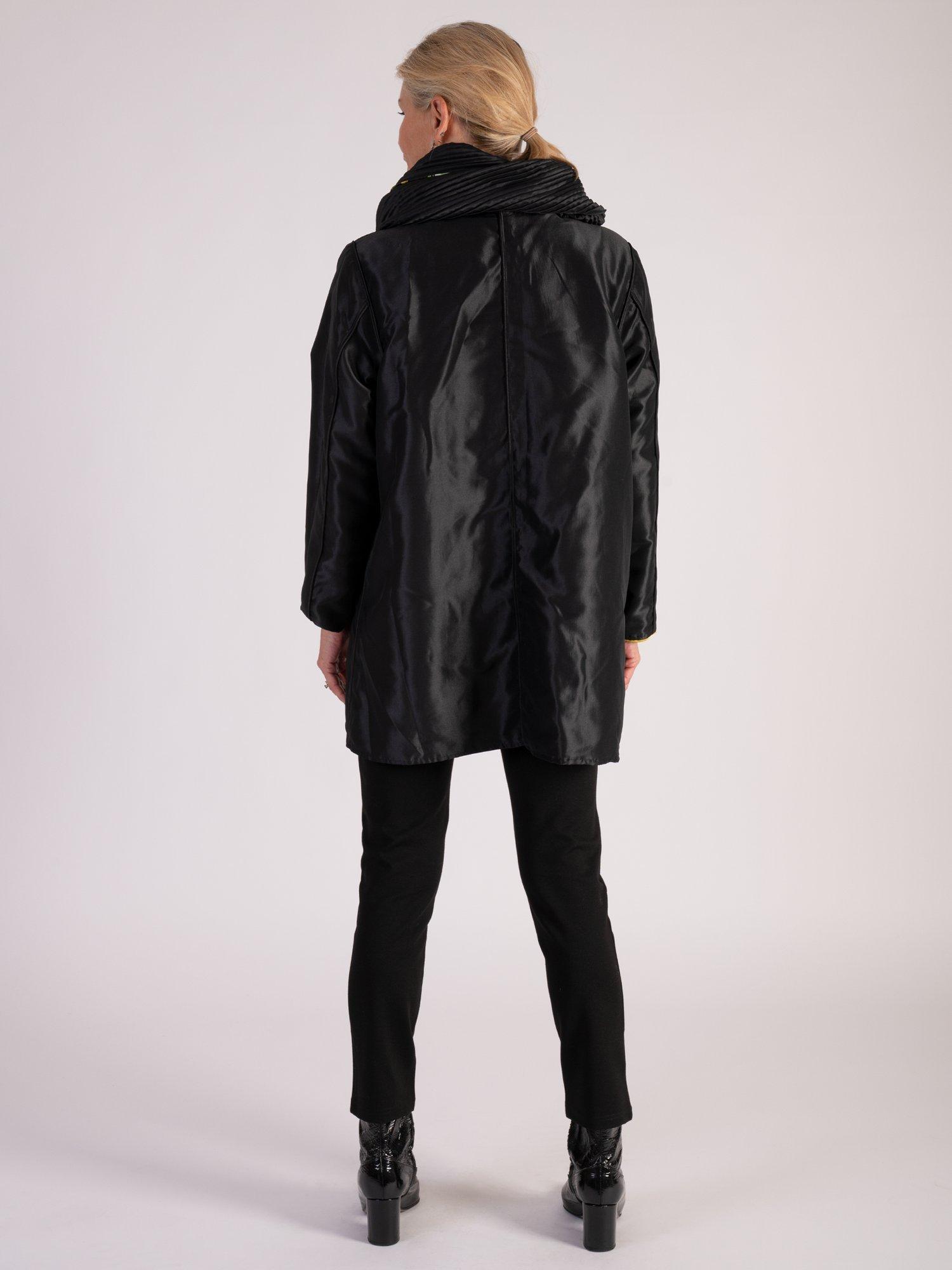 Product image 7 of 8, which shows chesca Reversible Water Repellent Coat, Black, 12-14