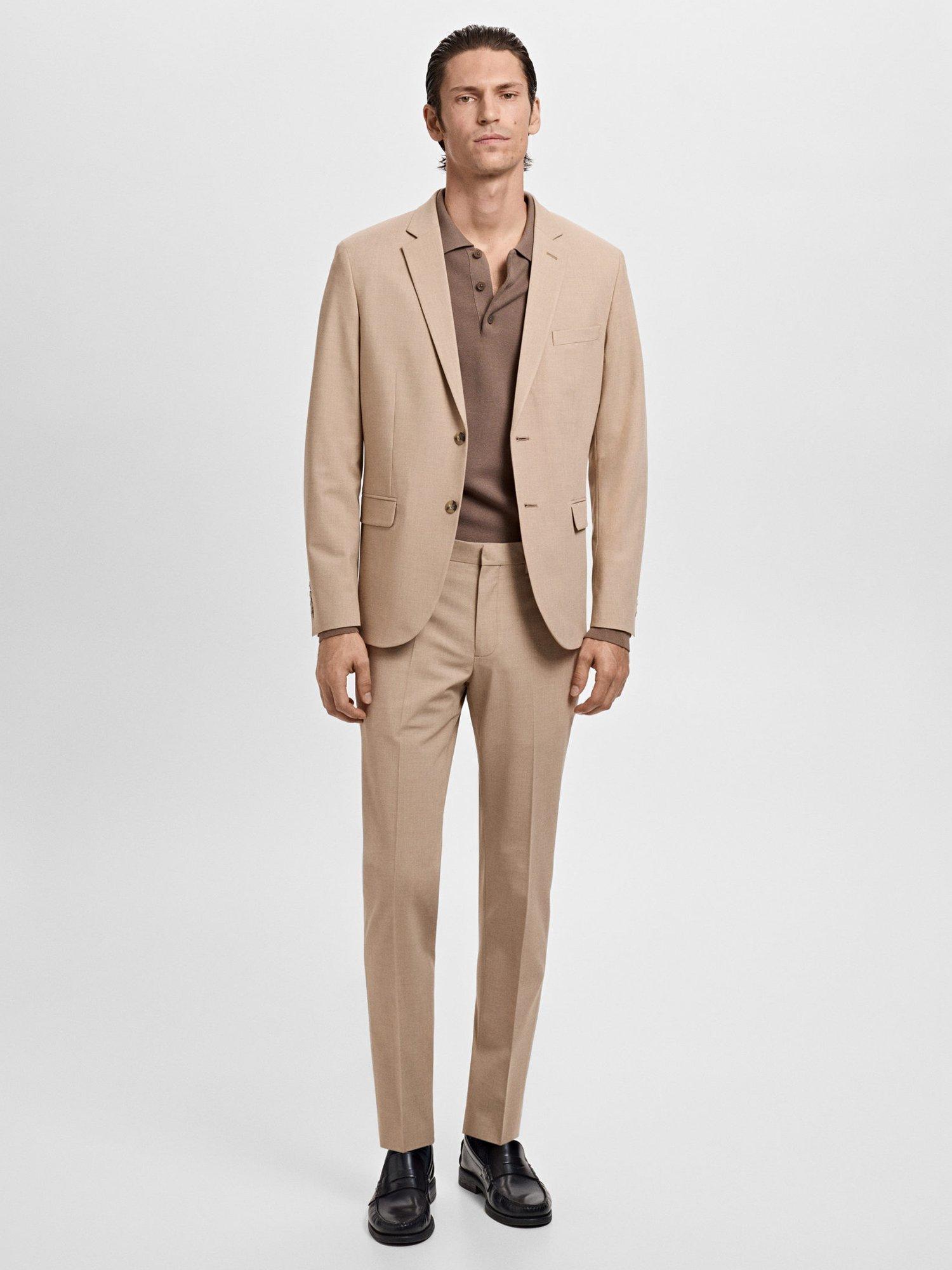 Product image 2 of 8, which shows Mango Paris Super Slim Fit Blazer, Light Beige, 34