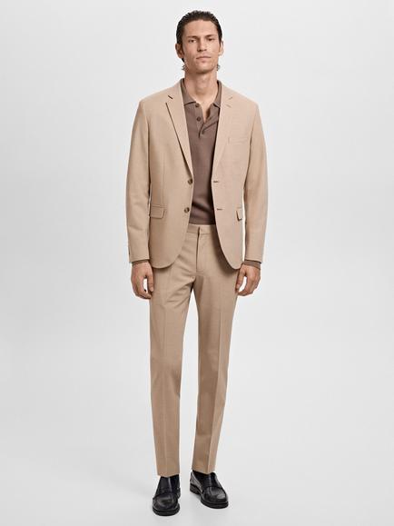 Mango Paris Super Slim Fit Blazer - view 2, Light Beige