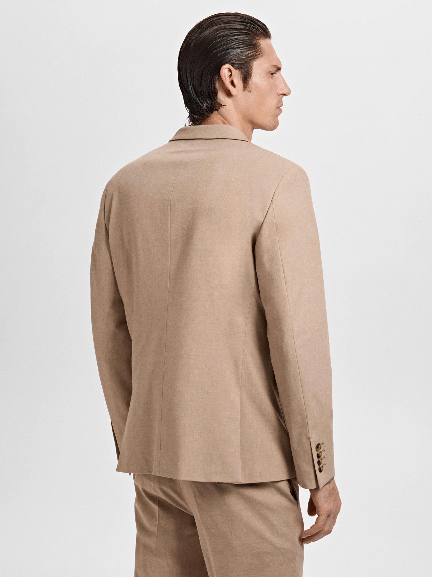 Product image 4 of 8, which shows Mango Paris Super Slim Fit Blazer, Light Beige, 34