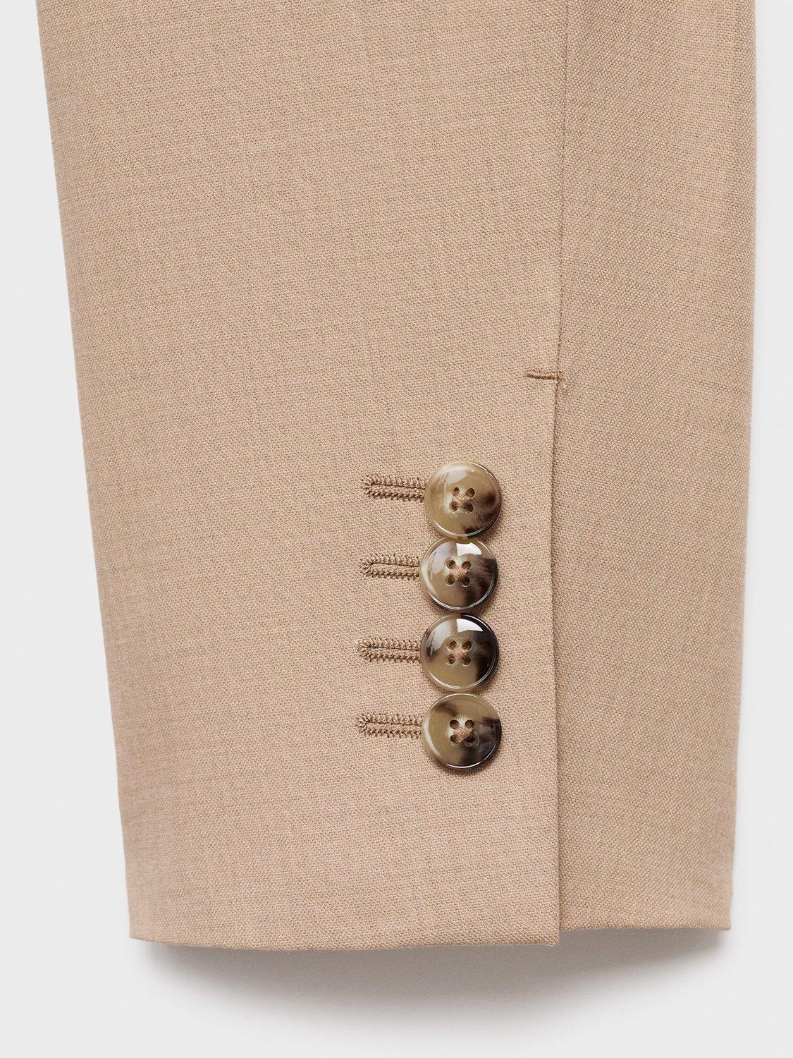 Product image 5 of 8, which shows Mango Paris Super Slim Fit Blazer, Light Beige, 34