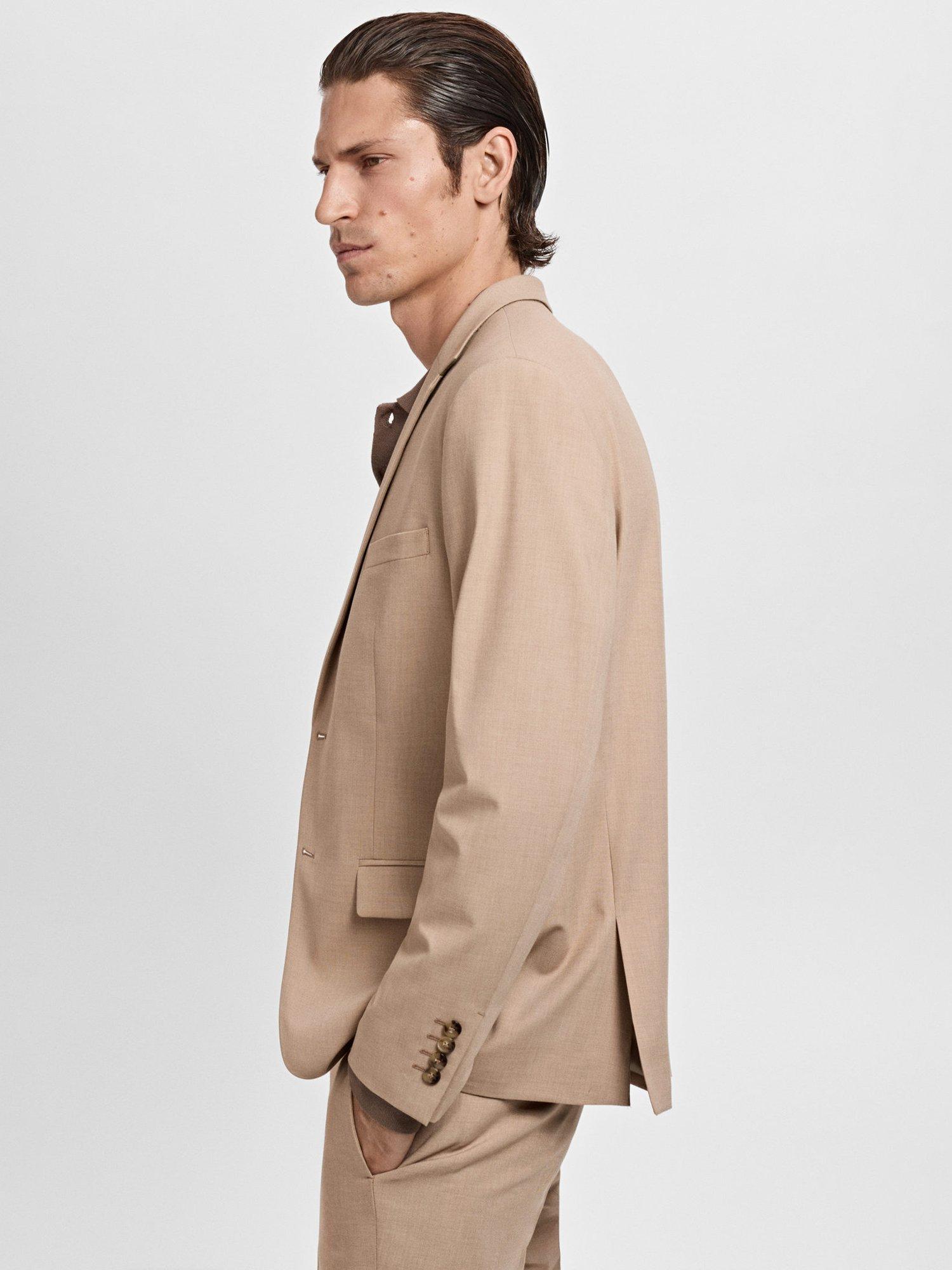 Product image 7 of 8, which shows Mango Paris Super Slim Fit Blazer, Light Beige, 34