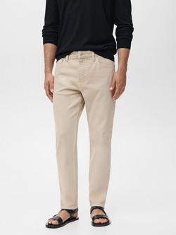 Mango Ben Straight Fit Jeans, Pastel Brown
