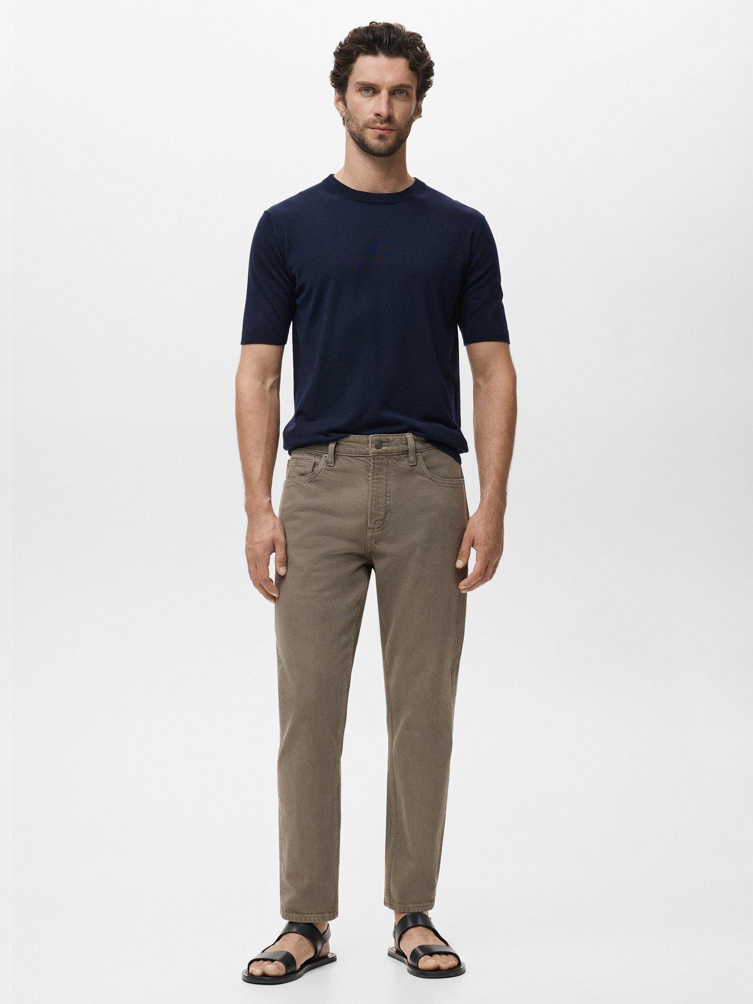 Product image 2 of 8, which shows Mango Benc Straight Fit Jeans, Dark Green, 31